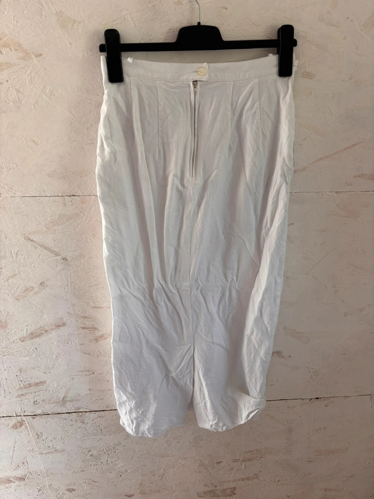 Falda larga fluida de lino y viscosa blanca Canda (C&A) Talla 38 (estimada) Muy buen estado – photo 8